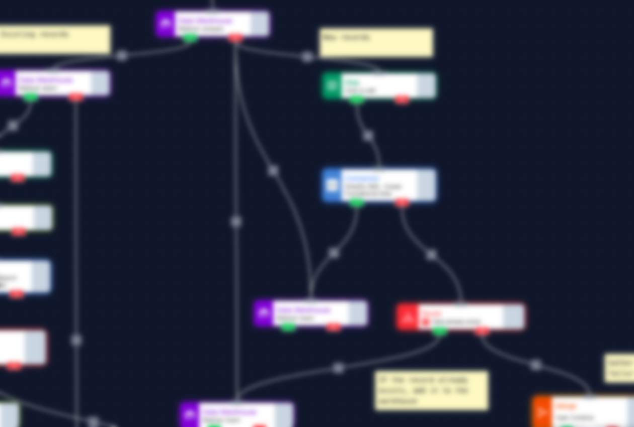 Pipeline editor interface showing workflow automation